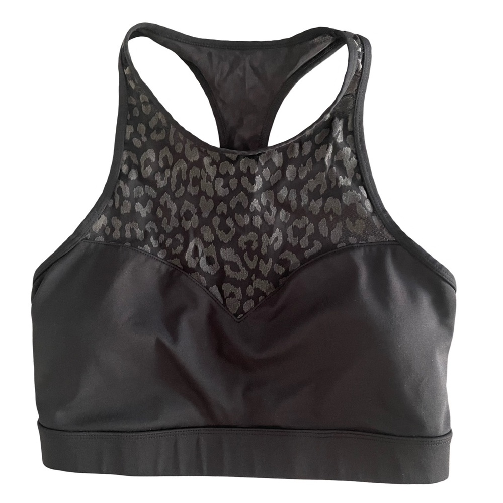 Kate Spade Leopard Print Mesh Racerback Sports Bra